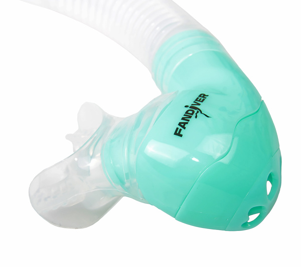 Трубка FanDiver Hyper Dry (прозрачный силикон; бирюзовый)